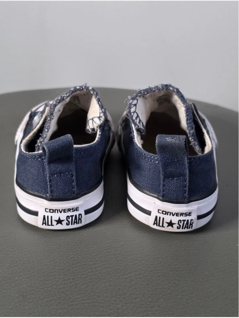 Converse Chuck Taylor All Star Slip On Toddler Sneakers Blue Canvas Shoes 4